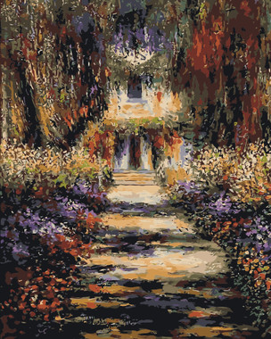 Garden Path at Giverny by Monet