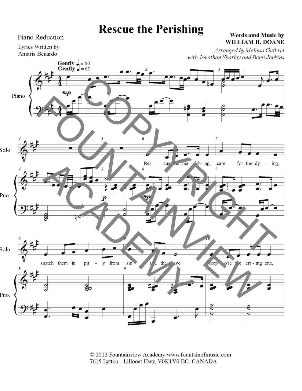 sheet music rescue aid society
