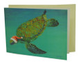 Christmas Card Santa Turtle, single