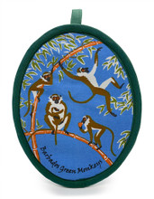 The front of the monkey pot holder.