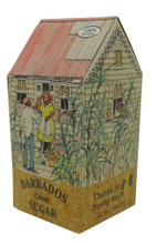 Barbados Chattel House Box filled with Barbados brown sugar.