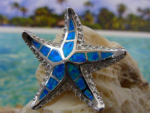 Pendant Starfish - medium, thick, slide