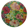 Trivet or hot mat with Caribbean Flowers design.