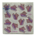 Lunch size paper napkin with Queen conch by Holly Trew. 