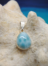 Larimar and silver pendant.