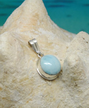 Larimar and silver pendant.