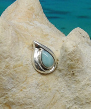 Larimar and silver pendant.