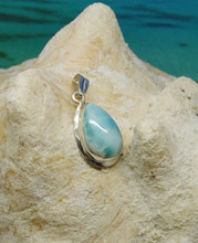 Larimar and silver pendant.