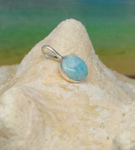 Larimar and silver pendant.