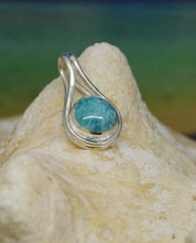 Larimar and silver pendant.
