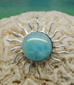 Larimar and silver pendant.