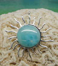 Larimar and silver pendant.