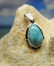 Larimar and silver pendant.