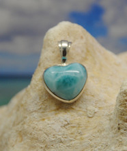 Larimar and silver pendant.