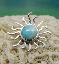 Larimar and silver pendant.