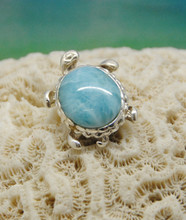 Larimar and silver pendant.