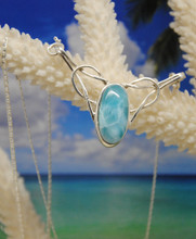 Larimar and silver necklace.