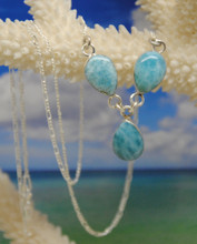 Larimar and silver necklace.