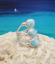 Larimar and silver ring.