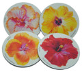 Set of 4 different coasters featuring paintings by Jill Walker.