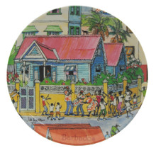 Small round dish with tuk band design.