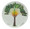 Small round dish with a traveller's palm design.