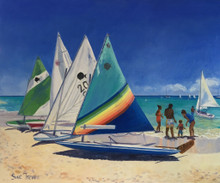 Going Sailing, an oil on canvas. 