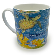 The rear view of the mug. 