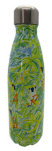 One side of the Barbados green monkey vacuum flask.