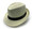 Fedora with black dotted band.