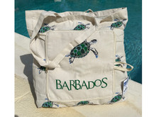 Turtle design on a foldable bag.