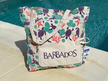 Turtle and Coral design on a foldable bag