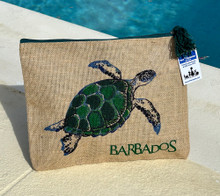 Barbados turtle pouch.