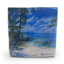 Paper Napkins with Barbados design.