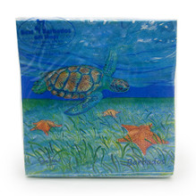 Paper napkins with Barbados design.