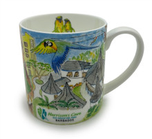 The front of the Harrison's Cave mug