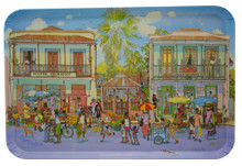 Jill Walker's Street Scene design on a tray. 