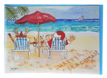 Santa and Rudolph on their Barbados holiday!