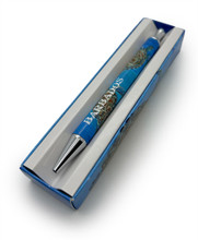 Turtle gift pen in lovely art covered box. 