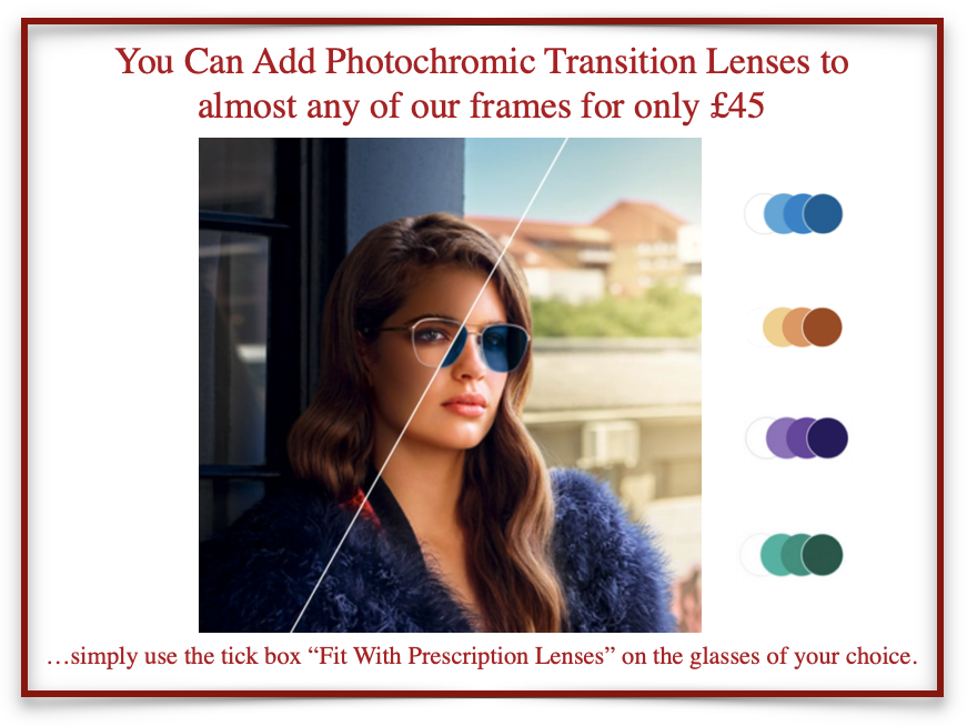 Adding prescription clearance lenses to frames