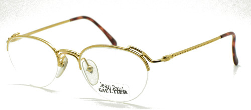 Jean Paul Gaultier Designer 4175 Gold Half Rimmed Spectacles At The Old Glasses Shop Ltd