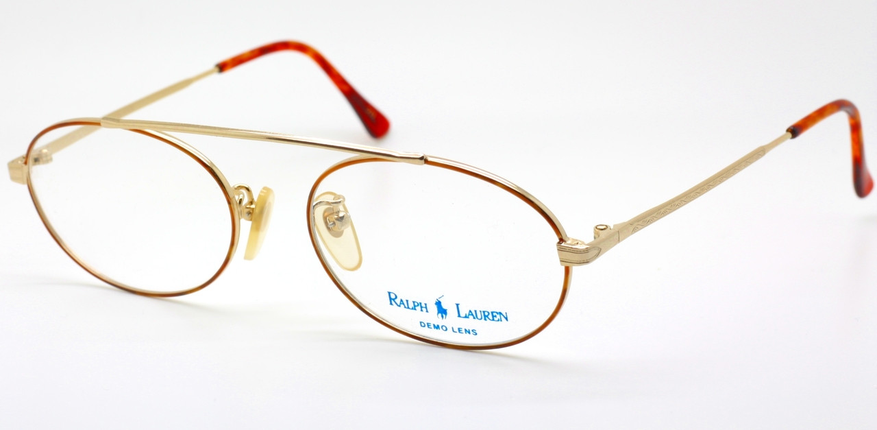 Bridgeless Ralph Lauren 529 Vintage Gold & Light Tortoiseshell Effect Oval  Glasses 52mm Lens Size - The Old Glasses Shop Ltd