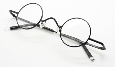 Beuren DY 305 black small round glasses from www.theoldlgassesshop.co.uk