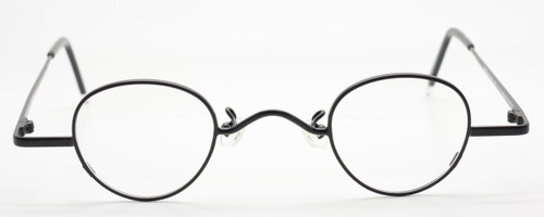 Small Vintage Panto Shaped Spectacles In Matt Black By Beuren At The Old Glasses Shop