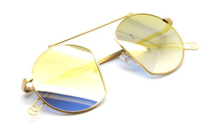 Vintage Style Round Sunglasses In Gold At www.theoldglassesshop.co.uk