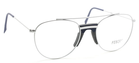 Matt Silver & Wood Vintage Style Spectacles By Feb31st At www.theoldglassesshop.co.uk