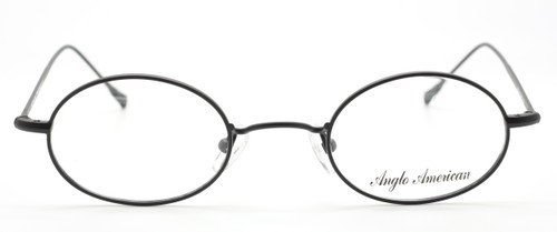 Vintage Style Anglo American 41P MABK Matt Black Oval Spectacles From The Old Glasses Shop