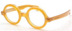 Thick Rimmed 180E Style Honey Coloured Acetate Eyewear By Beuren At The Old Glasses Shop Ltd