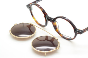 Anglo American True Round 400 Dark Tortoiseshell Glasses With Matching Sun Clip At The Old Glasses Shop Ltd