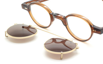 Hand Made Preciosa 704 53 Brown Acetate Eyewear With Matching Sun Clip At The Old Glasses Shop Ltd